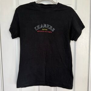 Empyre Black Graphic 'Leaders' Short Sleeve Tee with Multicolor Logo
